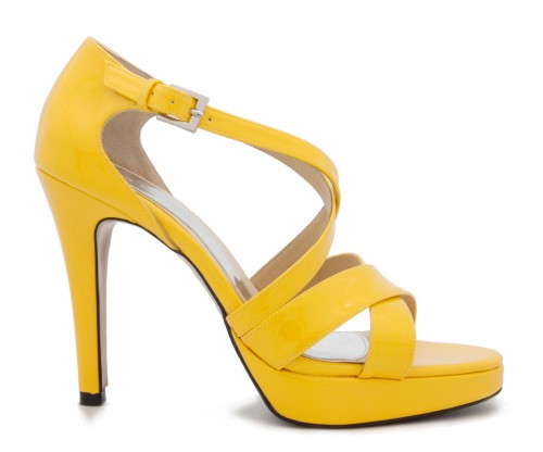 Yellow sales color sandals